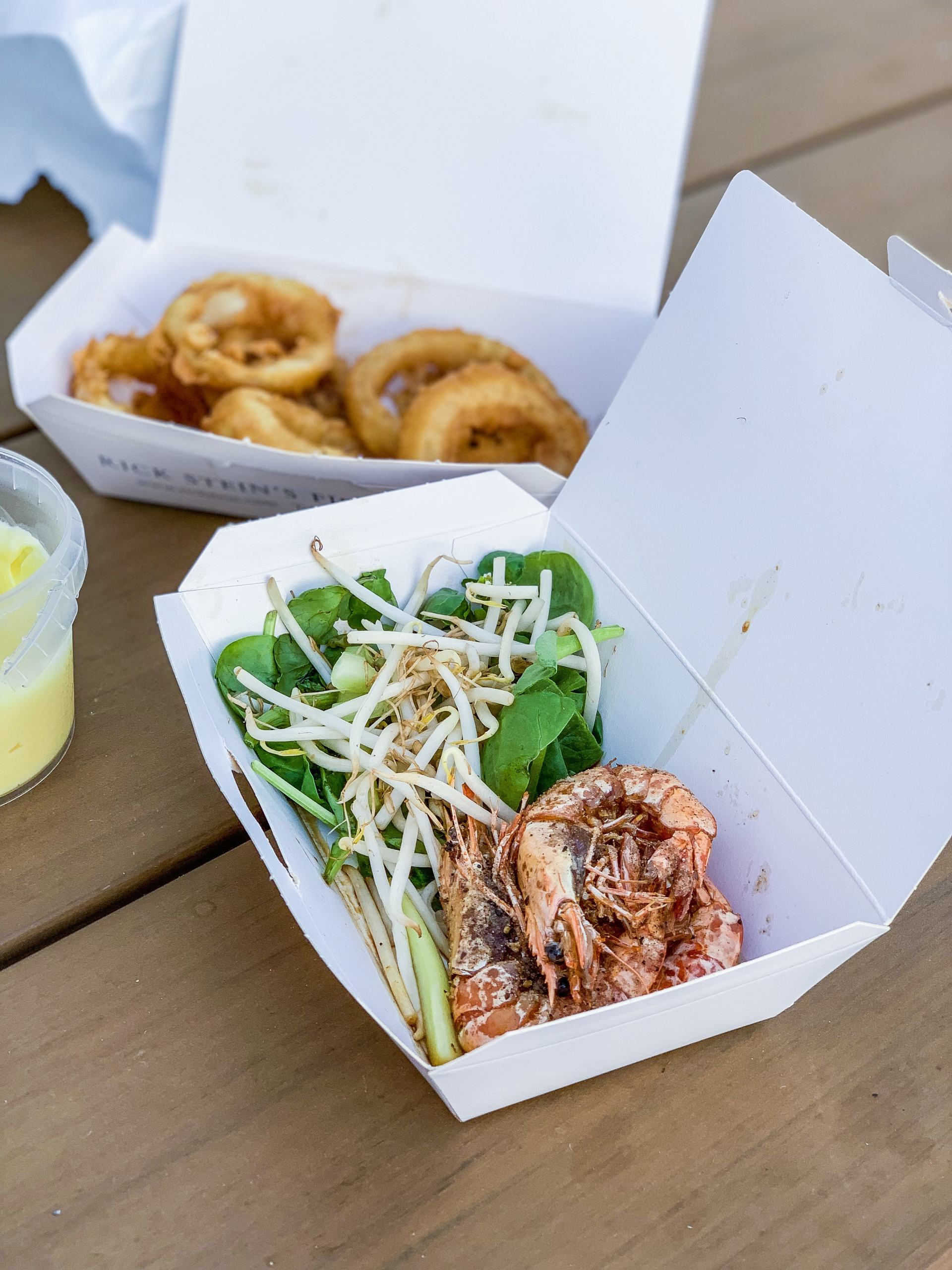 salt and pepper prawns from Stein's Fish & Chips