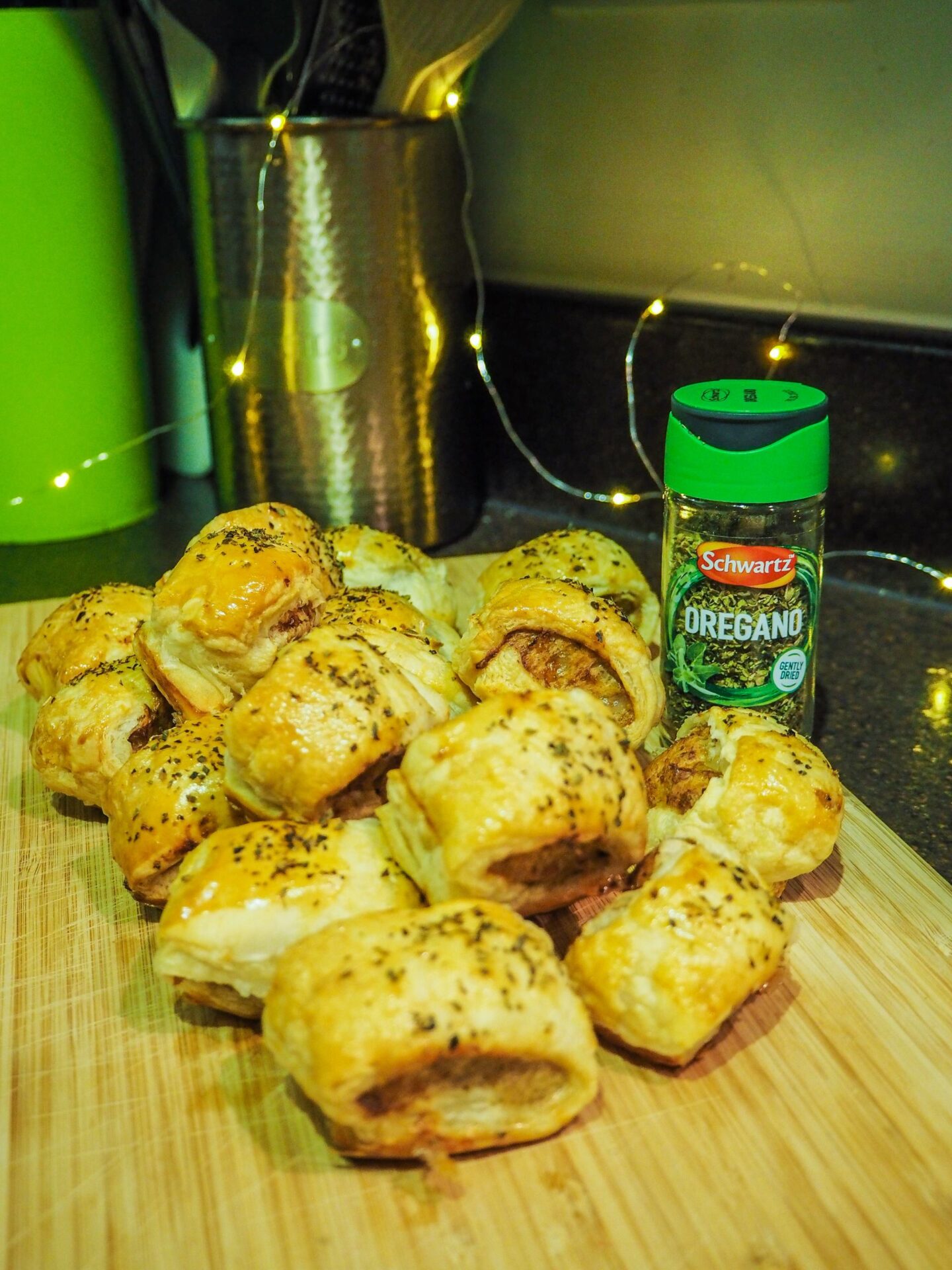italian sausage rolls with oregano