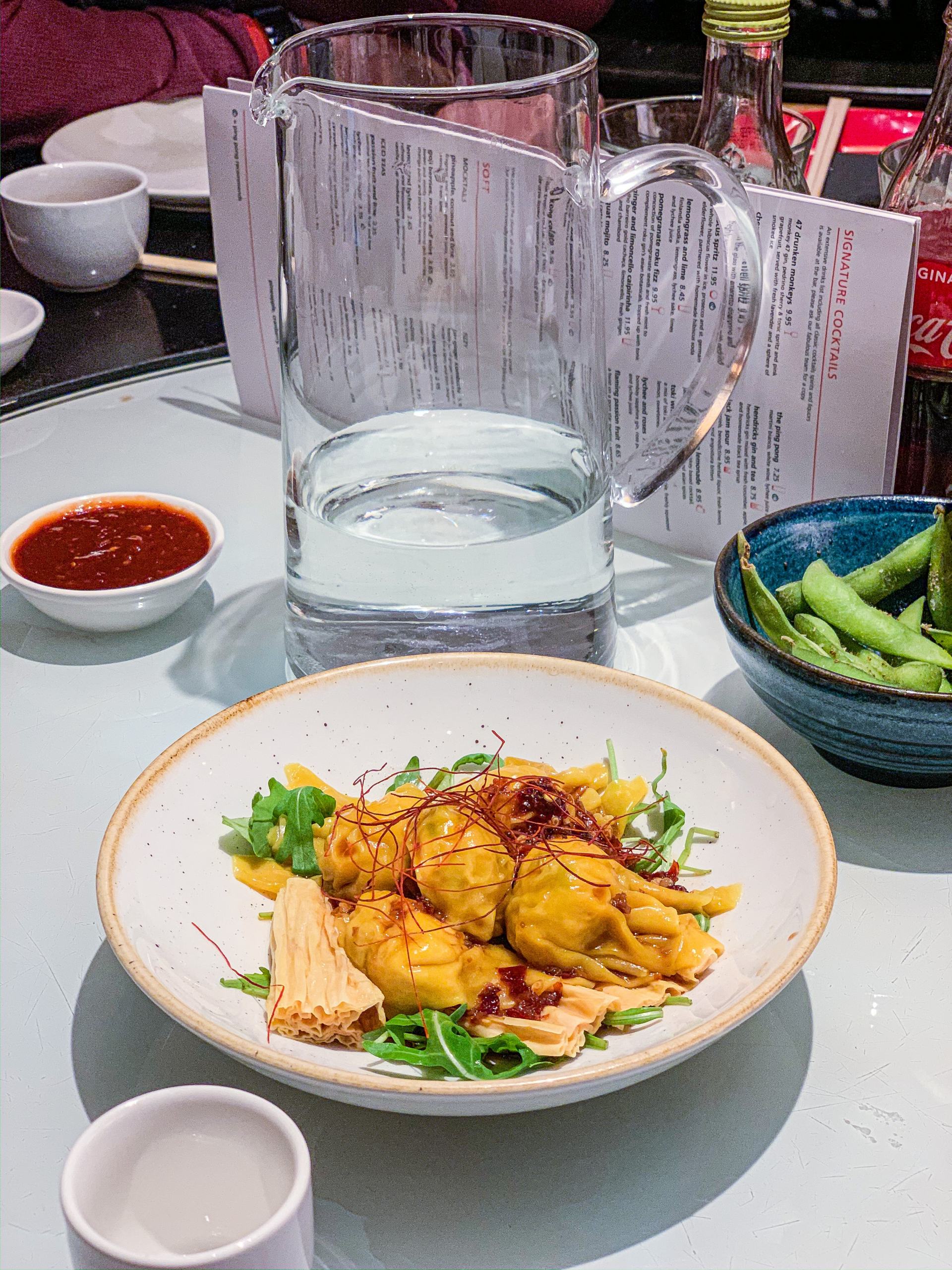 spicy chicken wontons