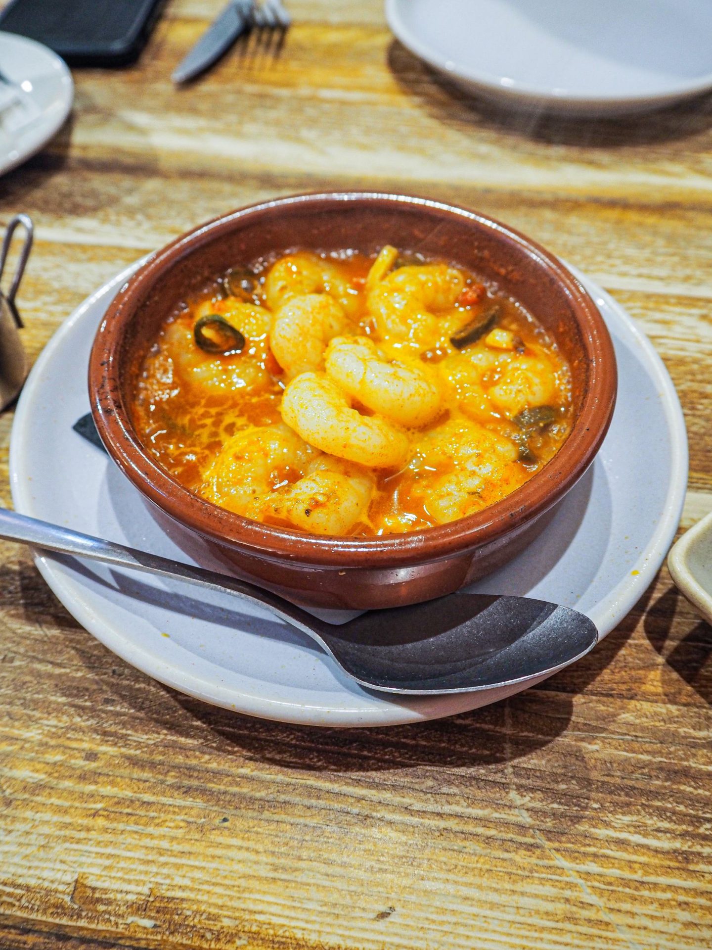 prawns pil pil at Four London Road