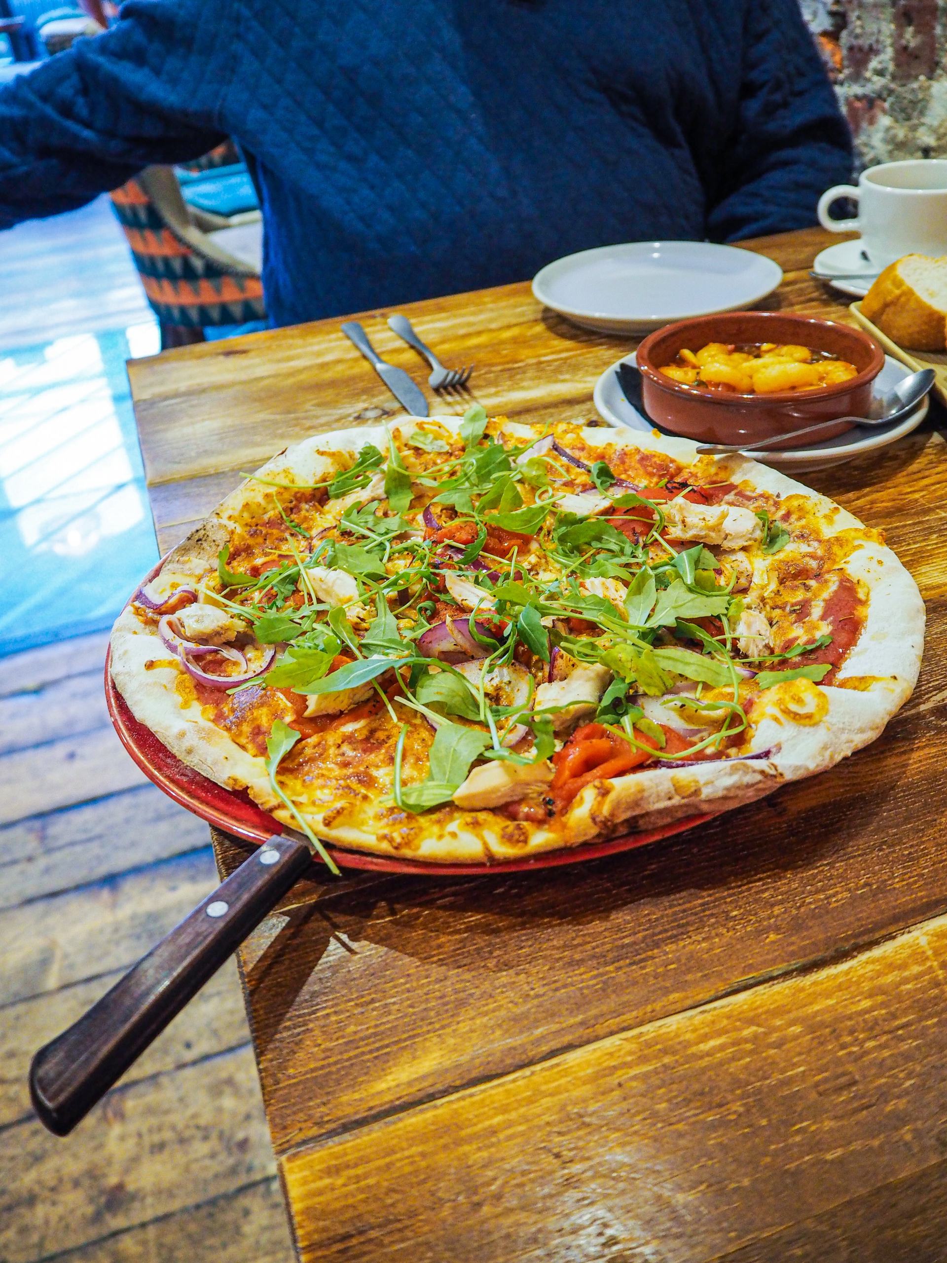 Cajun chicken pizza at Four London Road
