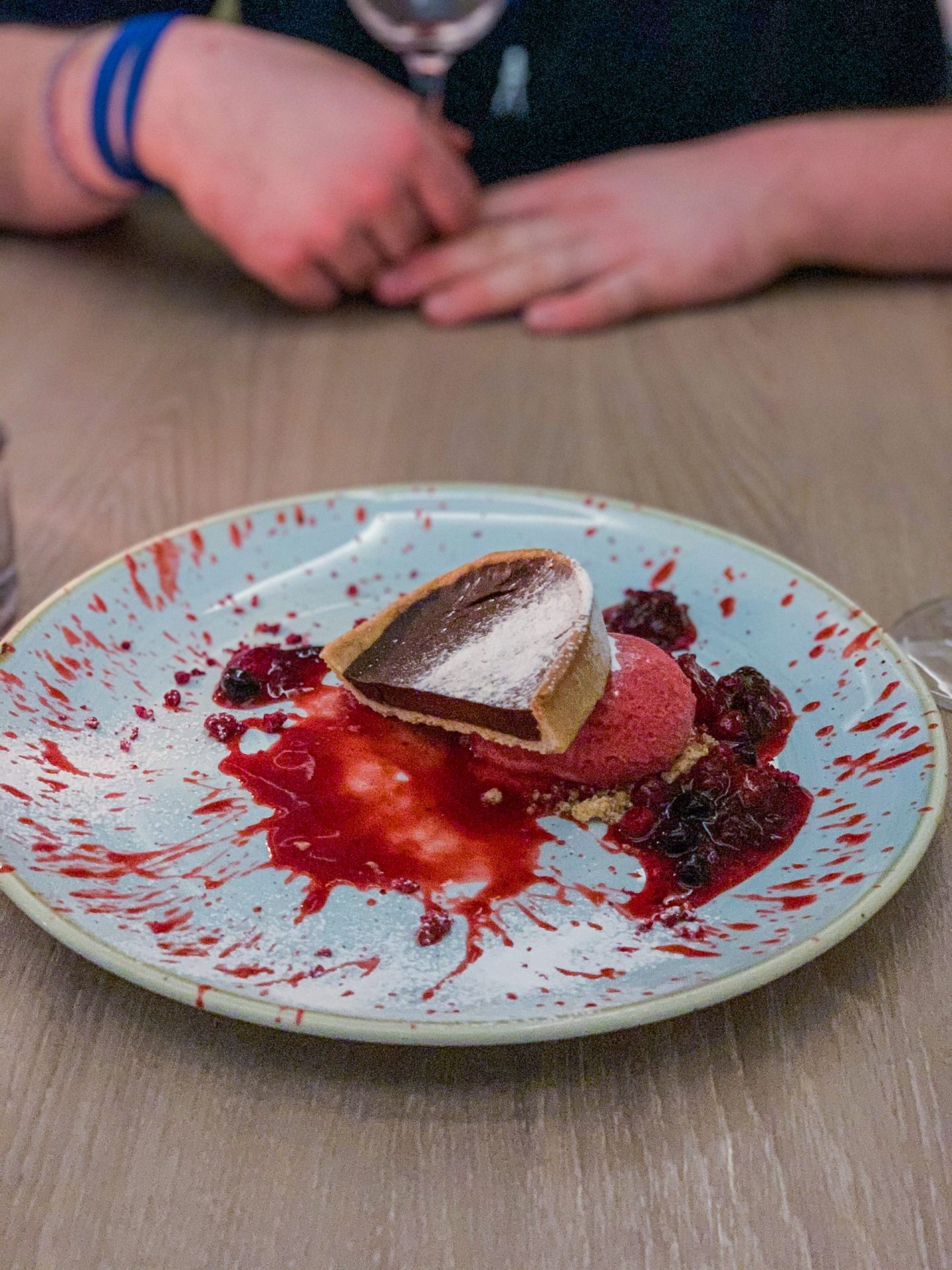 Chocolate tart, Chichester Harbour Hotel
