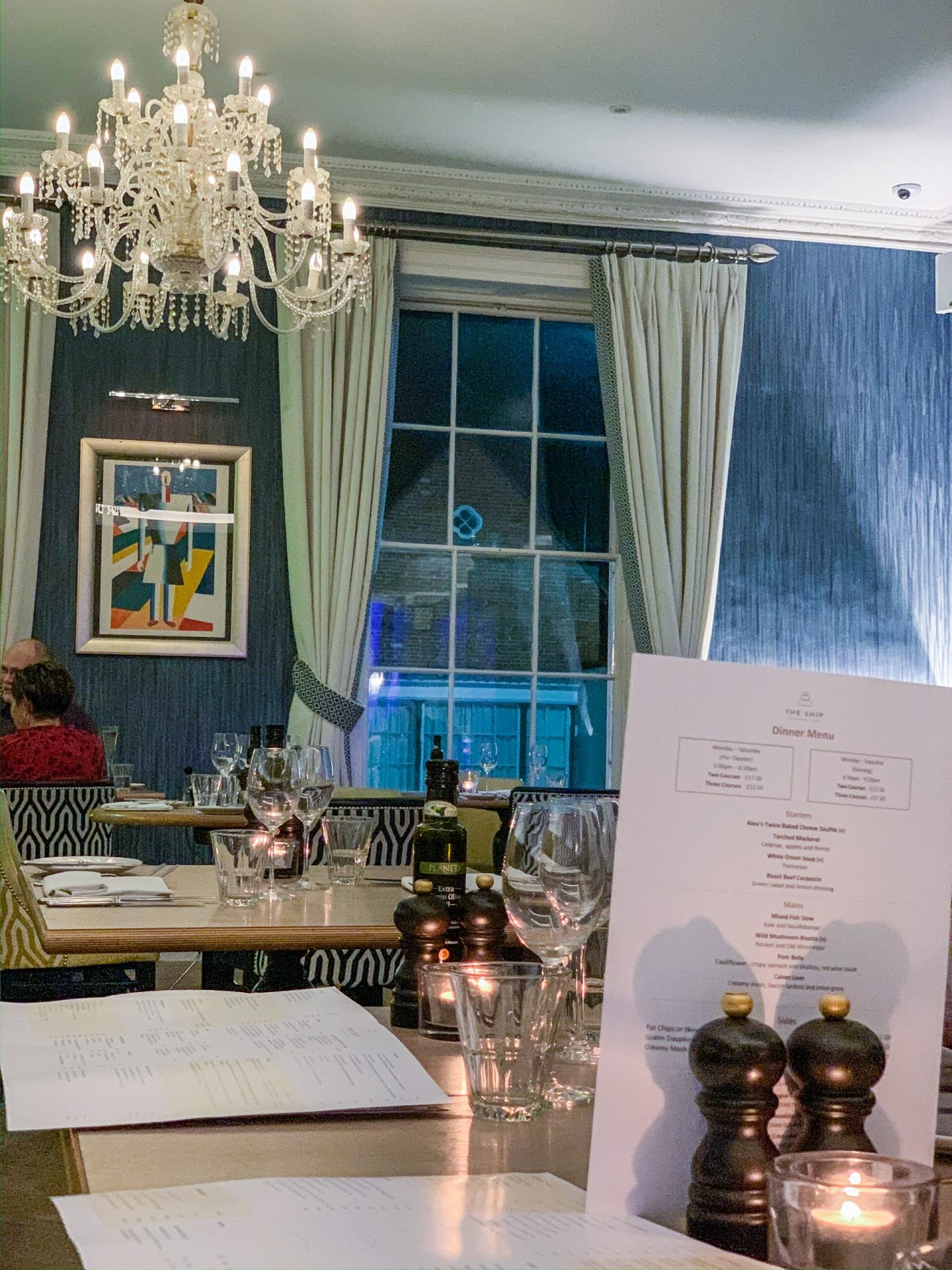 Dinner at The Ship, Chichester Harbour Hotel