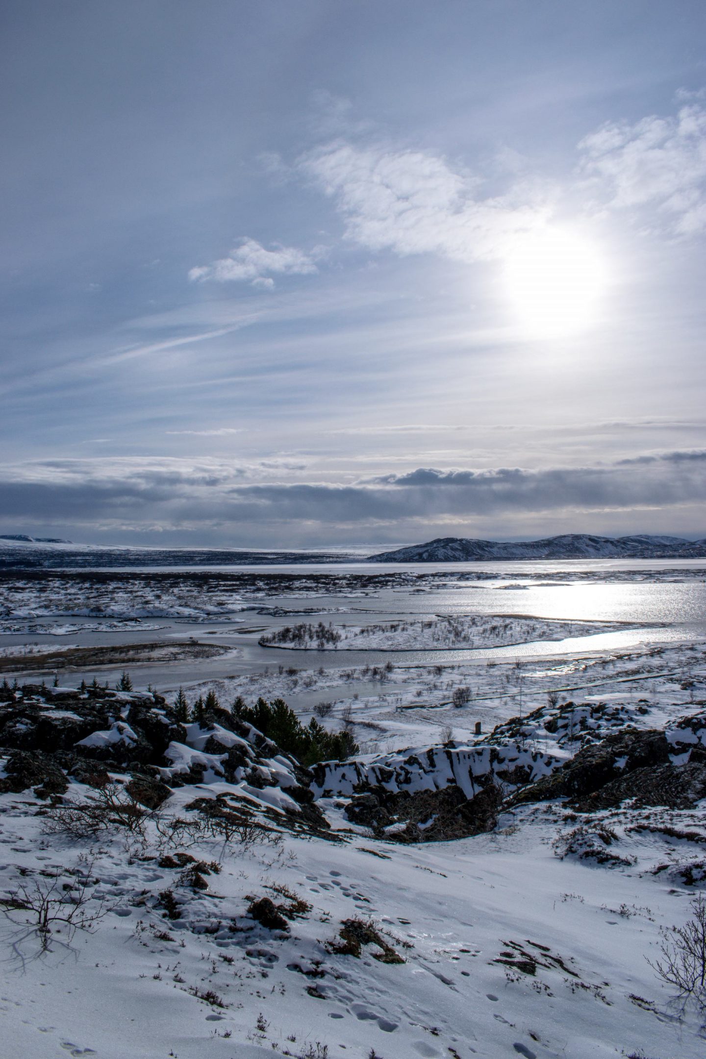 View of Thingvallavatn lake at Thingvellir National Park, Iceland