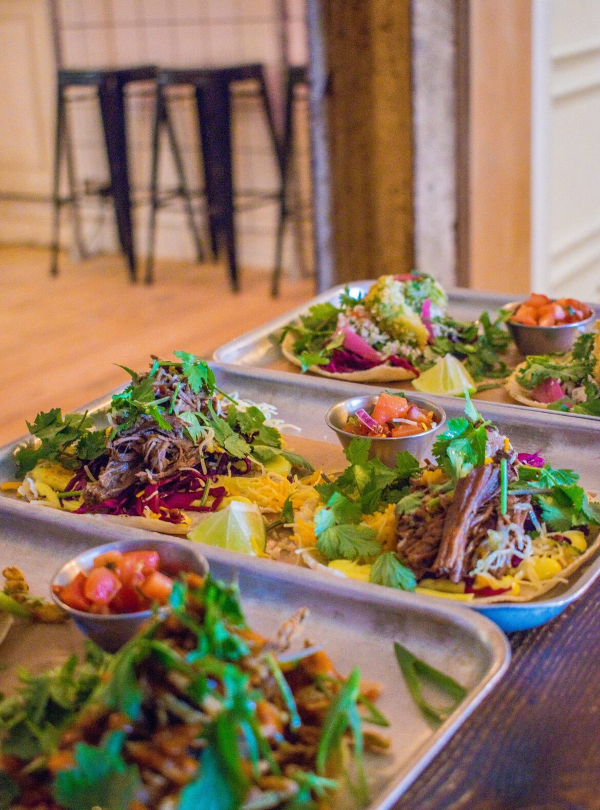 beef tacos at Overdraft Craft Ale Bar Winchester