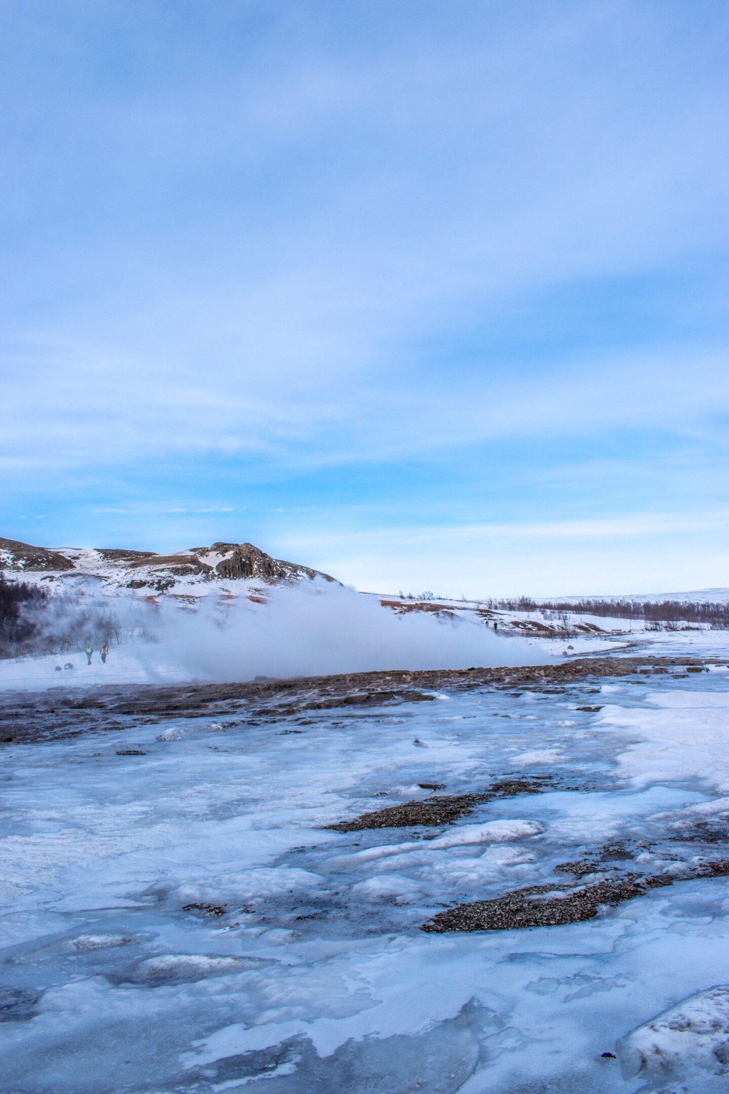 Strokkur hot spring erupting at Geysir