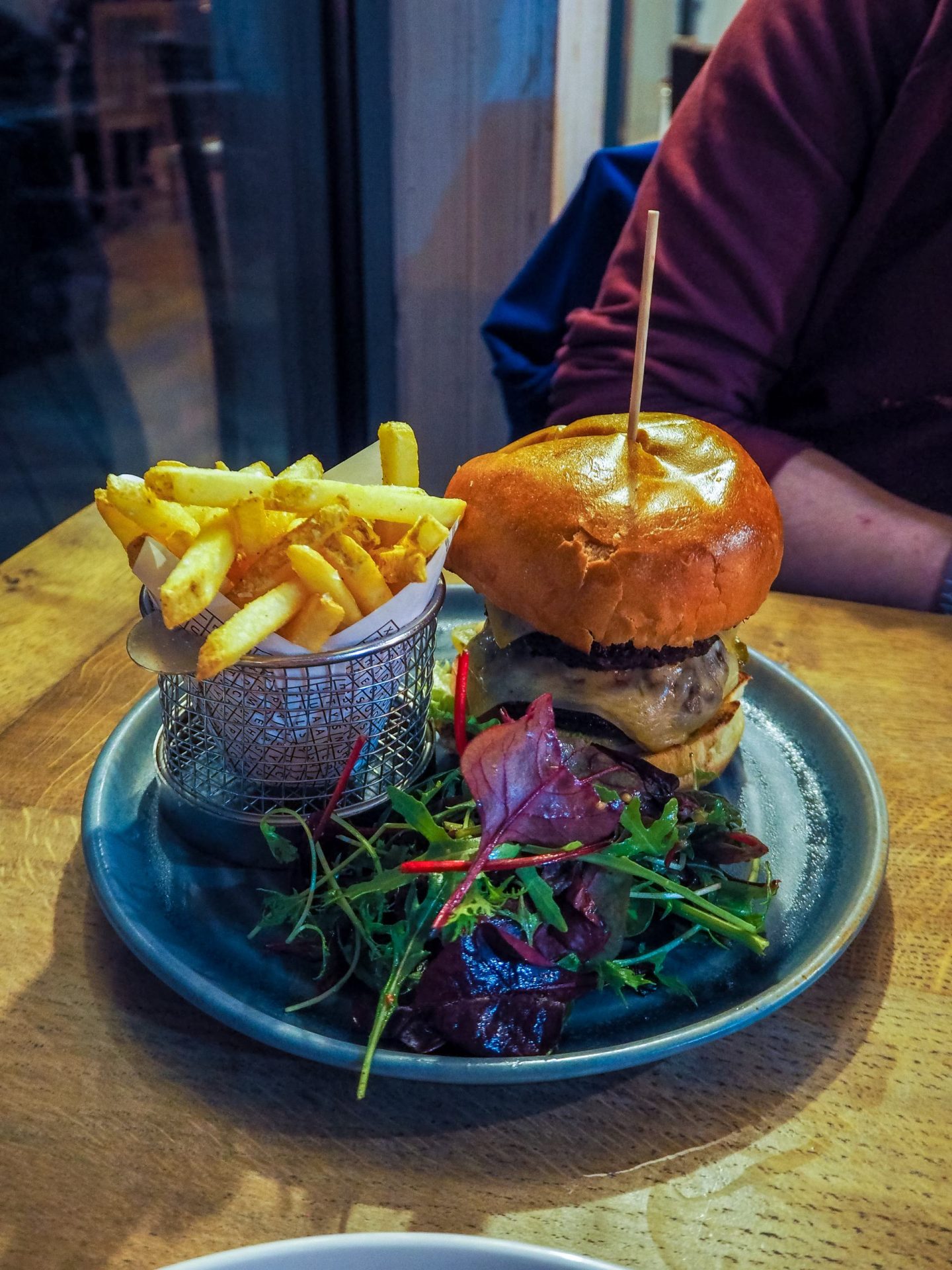burger at Inn on the Beach, Hayling Island