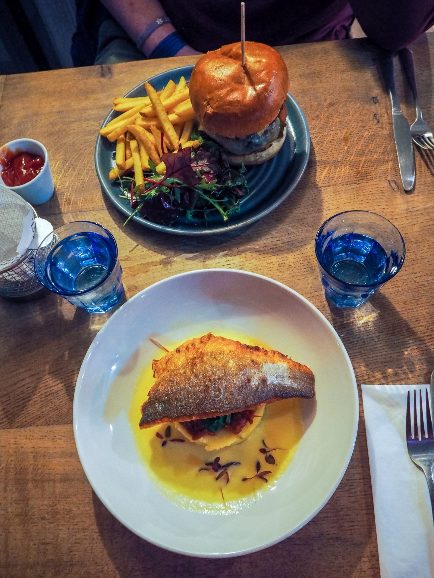 main courses at Inn on the Beach