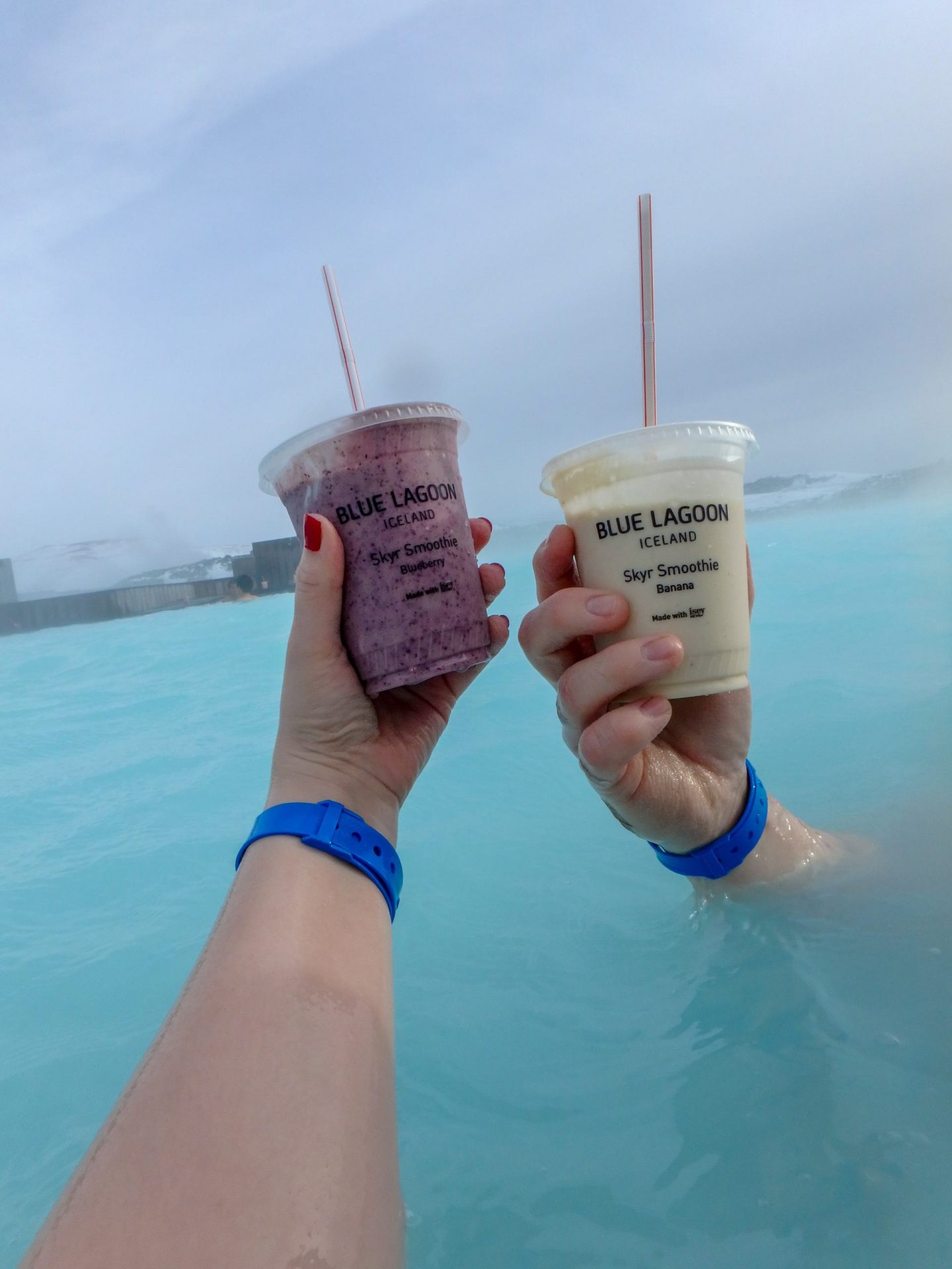 Smoothies at the Blue Lagoon Iceland