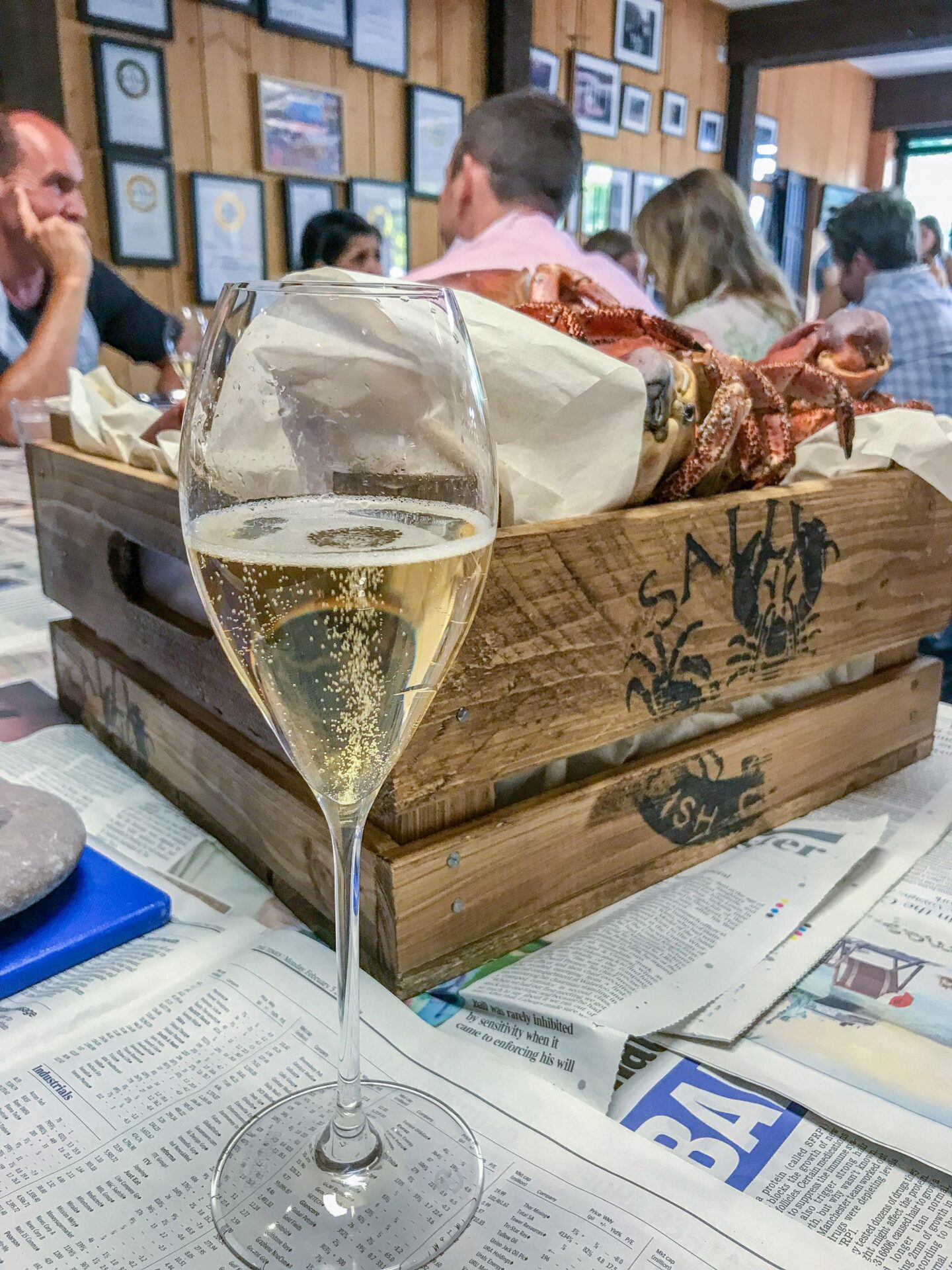 Hambledon Vineyard Crab & Cuvee
